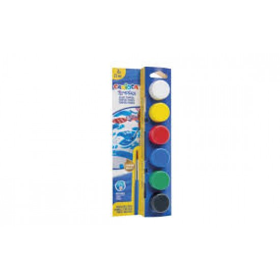 CARIOCA ΤΕΜΠΕΡΑ 25ml ΜΕ ΠΙΝΕΛΟ 6 ΒΑΣΙΚΑ ΧΡΩΜΑΤΑ CARIOCA ΤΕΜΠΕΡΑ 25ml ΜΕ ΠΙΝΕΛΟ 6 ΒΑΣΙΚΑ ΧΡΩΜΑΤΑ